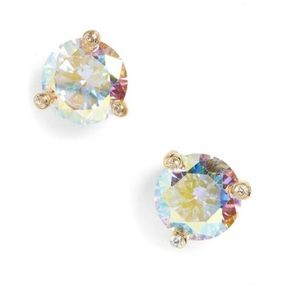 Kate Spade Rise & Shine Stud Earrings peridot ab small 0.38”